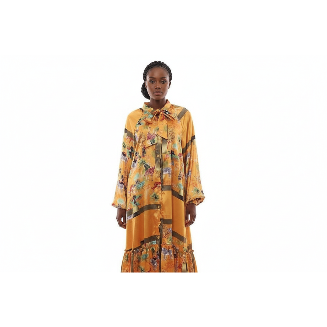 Floral Print Vintage Shirt Dress