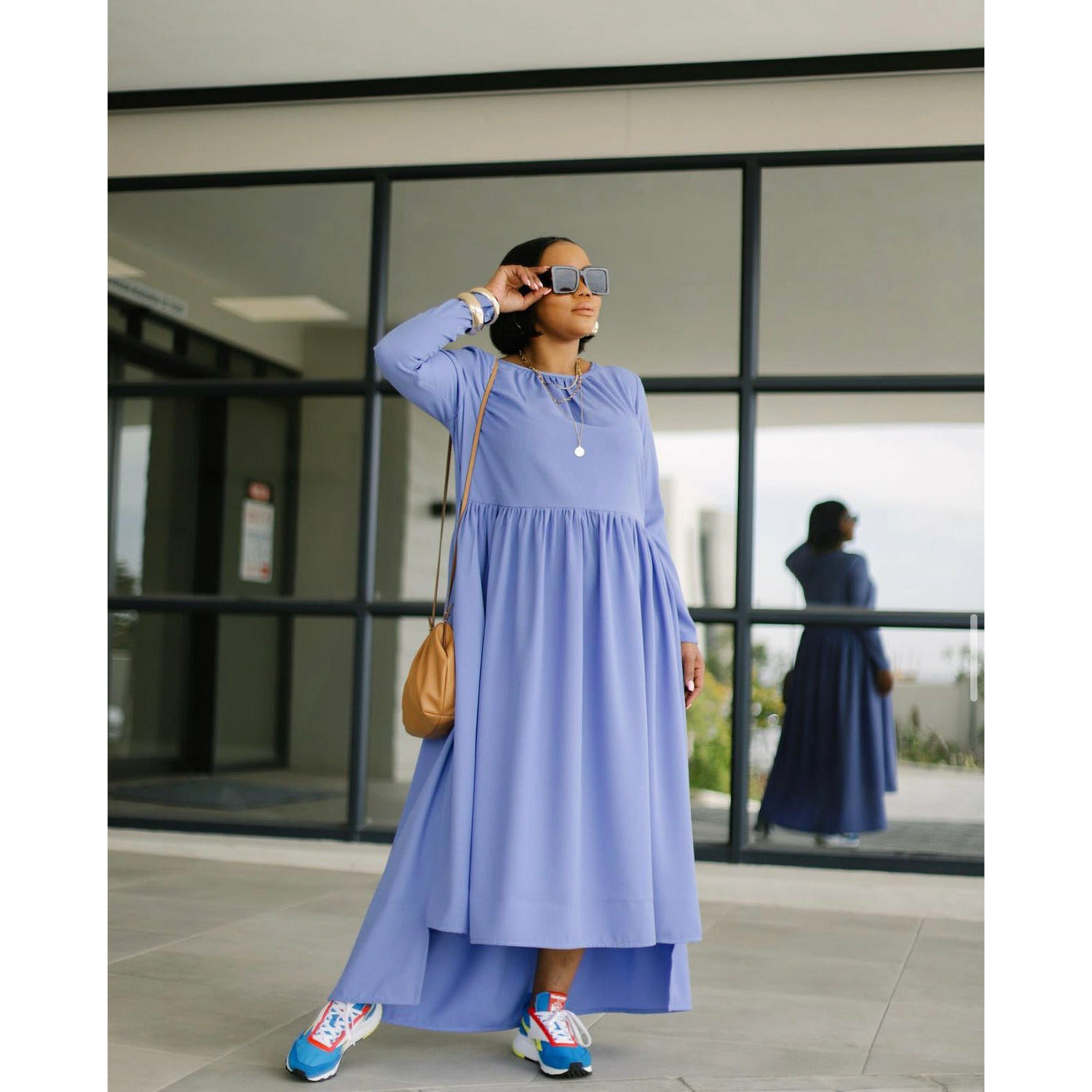 Long Sleeve Bubble Vintage Dress.