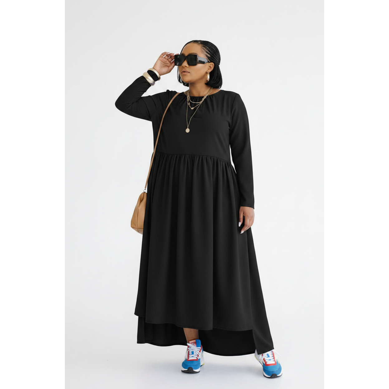 Long Sleeve Bubble Vintage Dress.