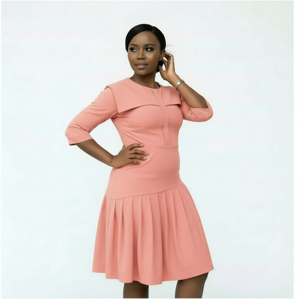 3 Quarter Sleeve Mini Dress