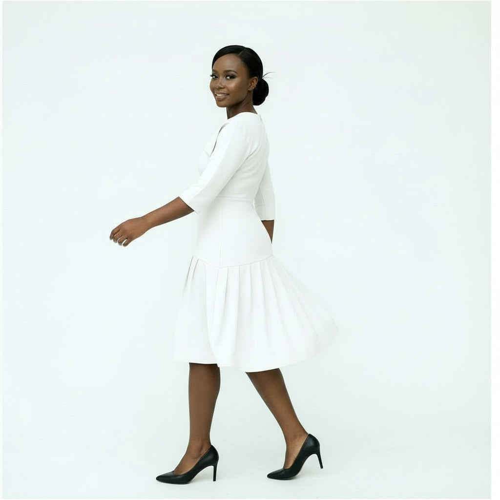 3 Quarter Sleeve Mini Dress