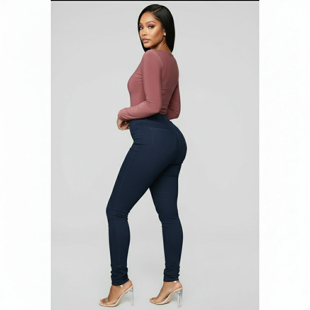 St. John Newport High Rise Skinny Jeans Navy Size 2 main image 0