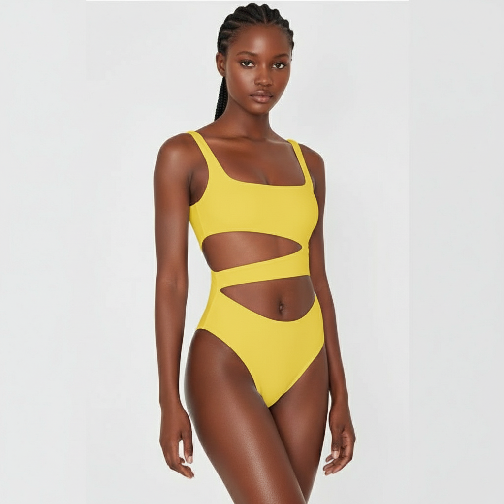 Sexy One Piece Hollow Bikini Swimsuit