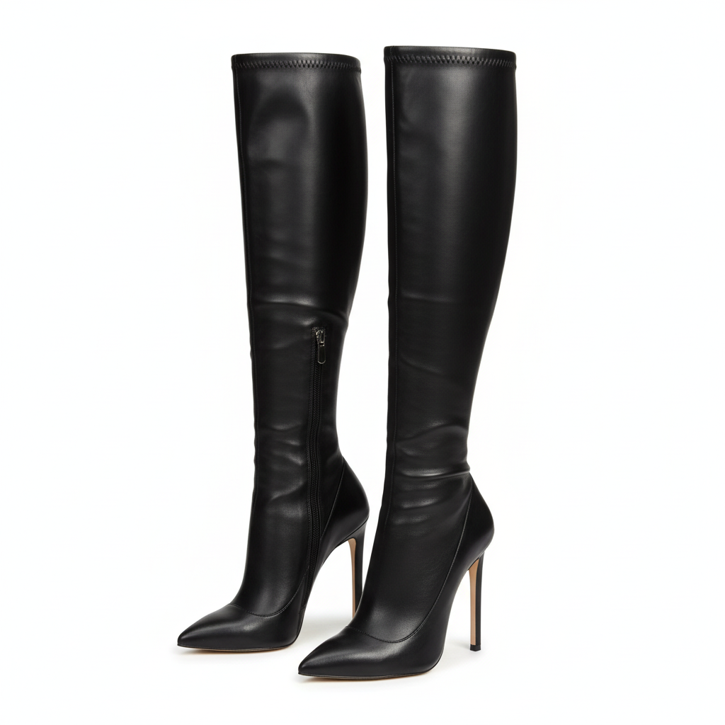 Classy Stiletto Solid Color Boots