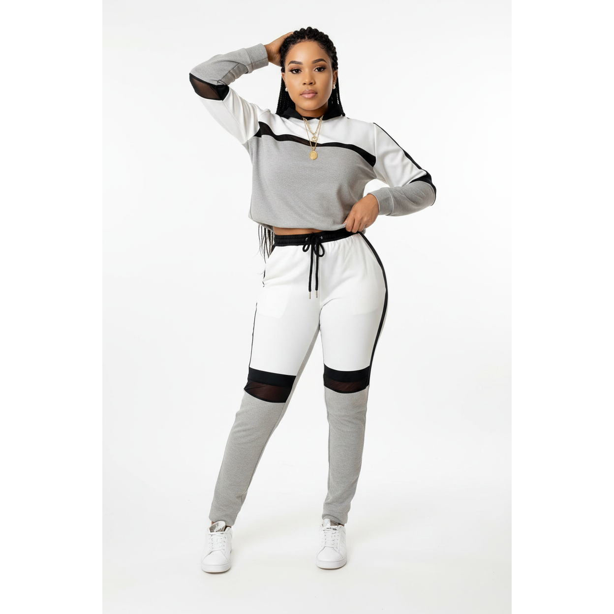 Women’s Hooded Two-Piece Tracksuit Set