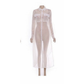 Long Mesh See-Through Cardigan