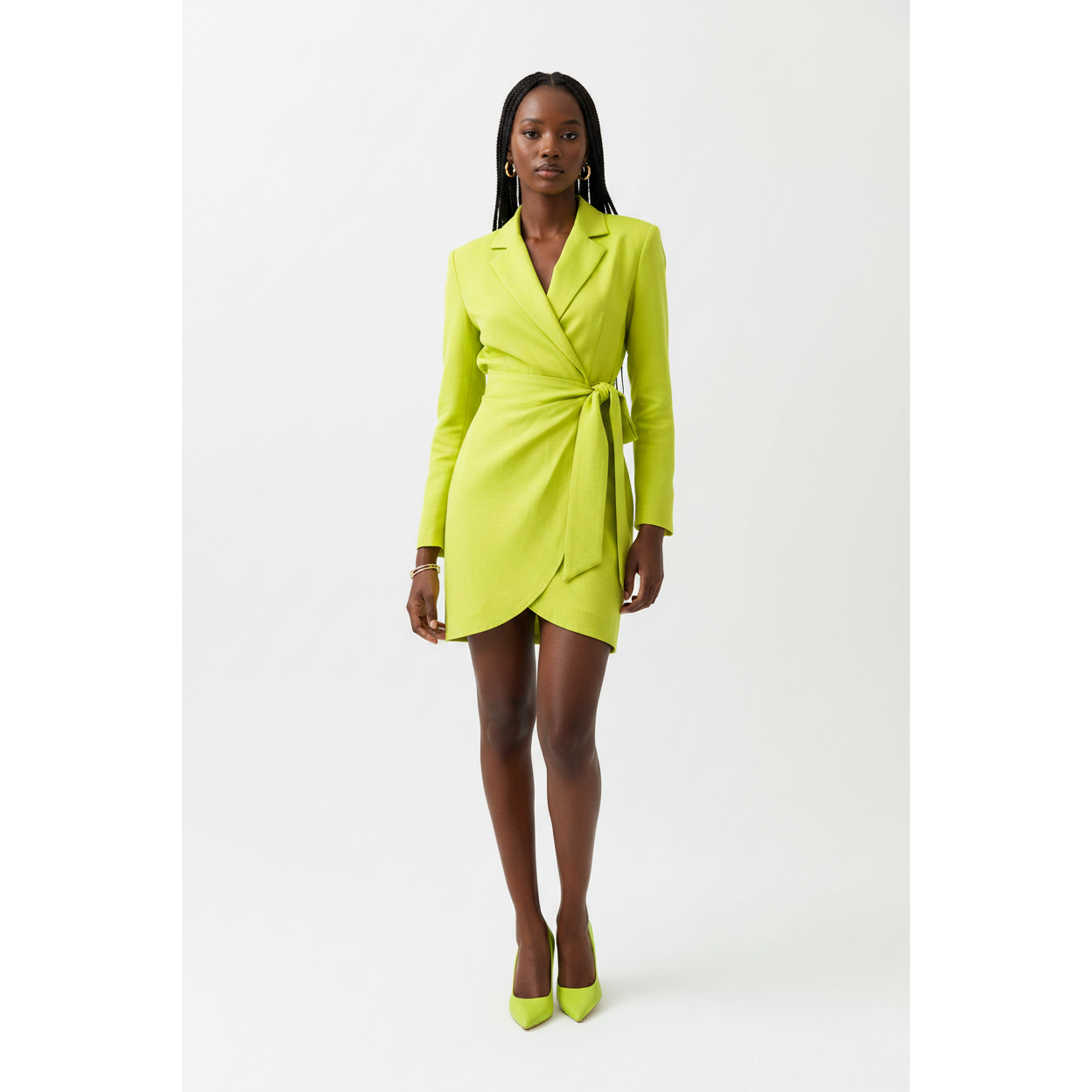 Wrap Long Sleeve Mini Dress