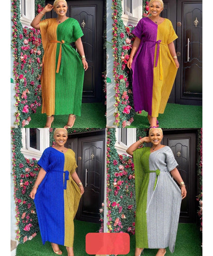 V-Neck Multicolor Dress