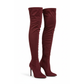 Pointed Toe Thigh High Boots