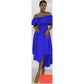Off Shoulder High Low Dress