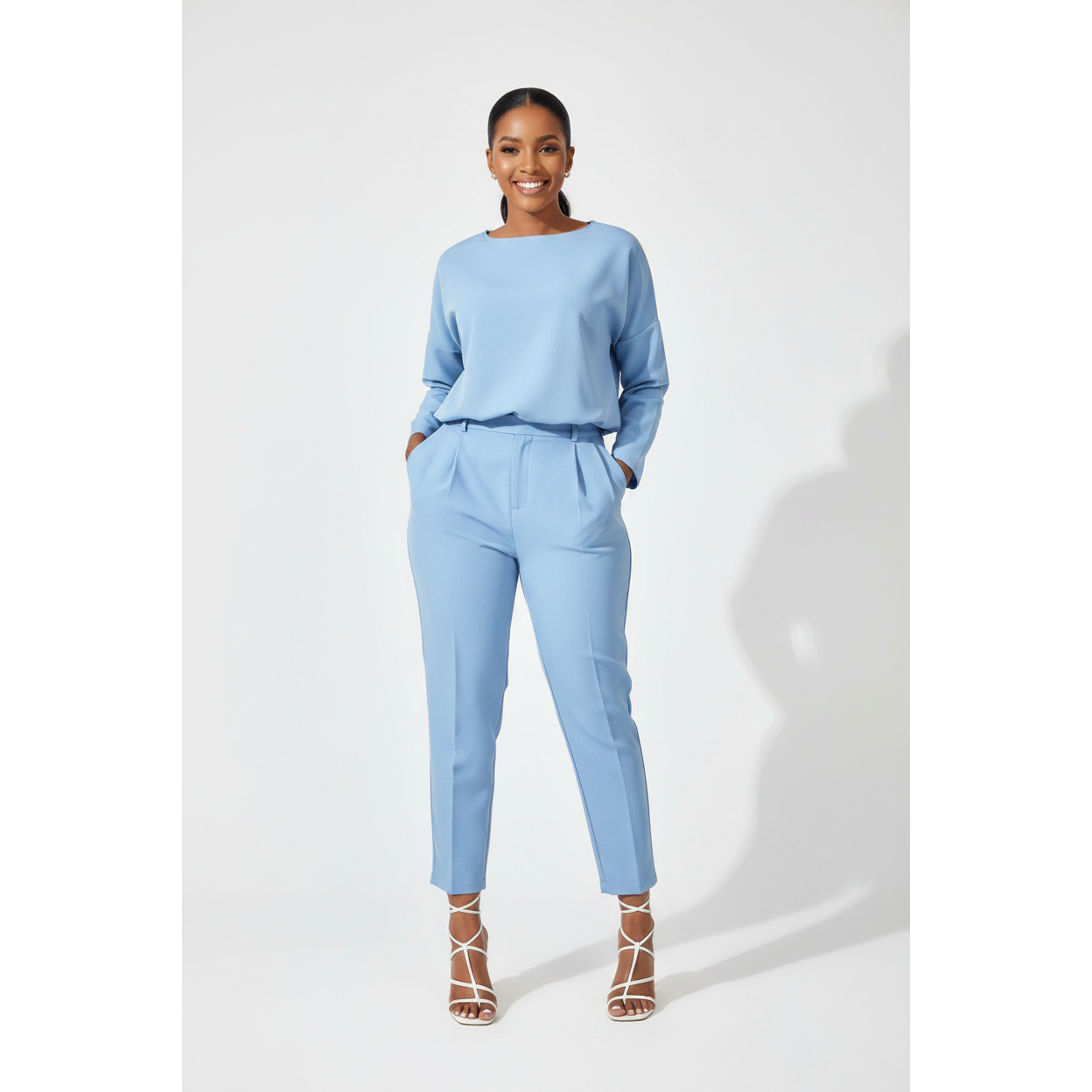 Drawstring pants And Top Mujar Set