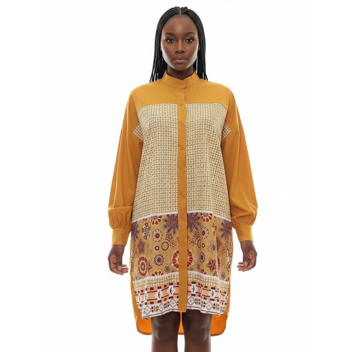 Floral Print Shirt mini Dress