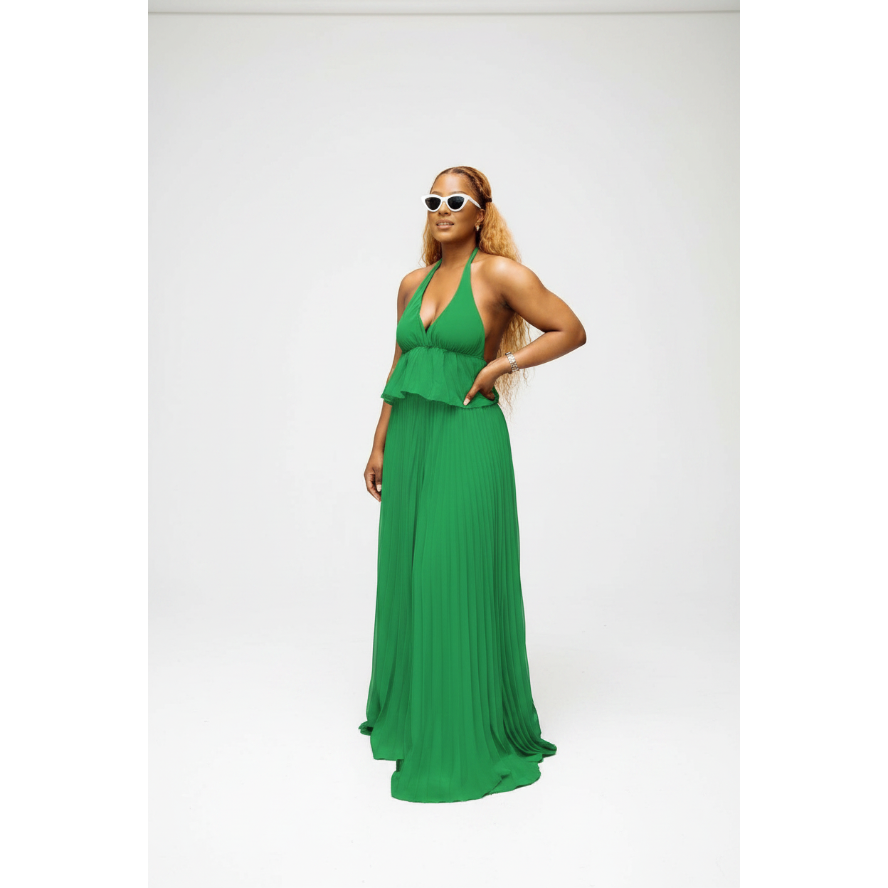 High Waisted Palazzo Pants and Crop Top Set