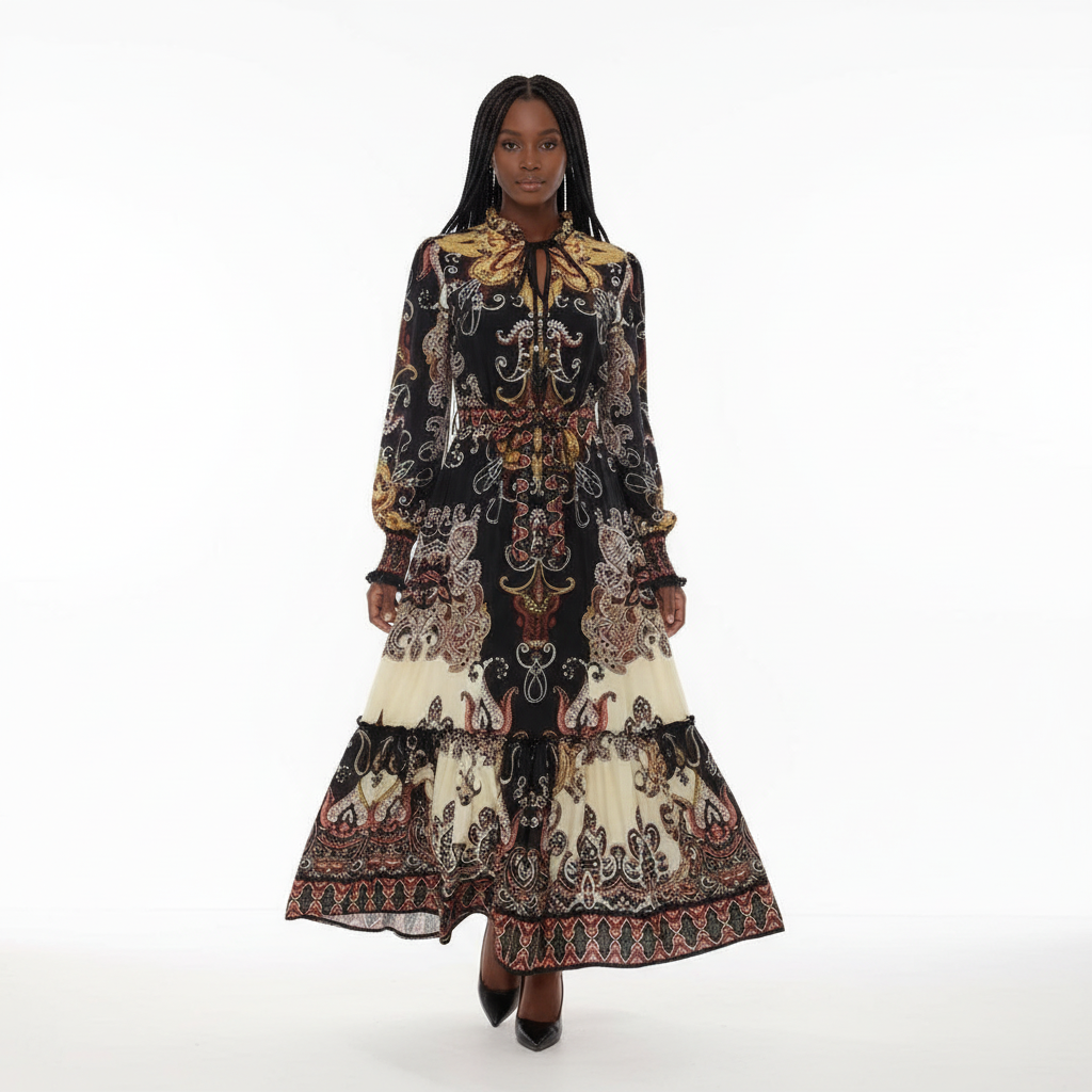 Floral Print Maxi Dress