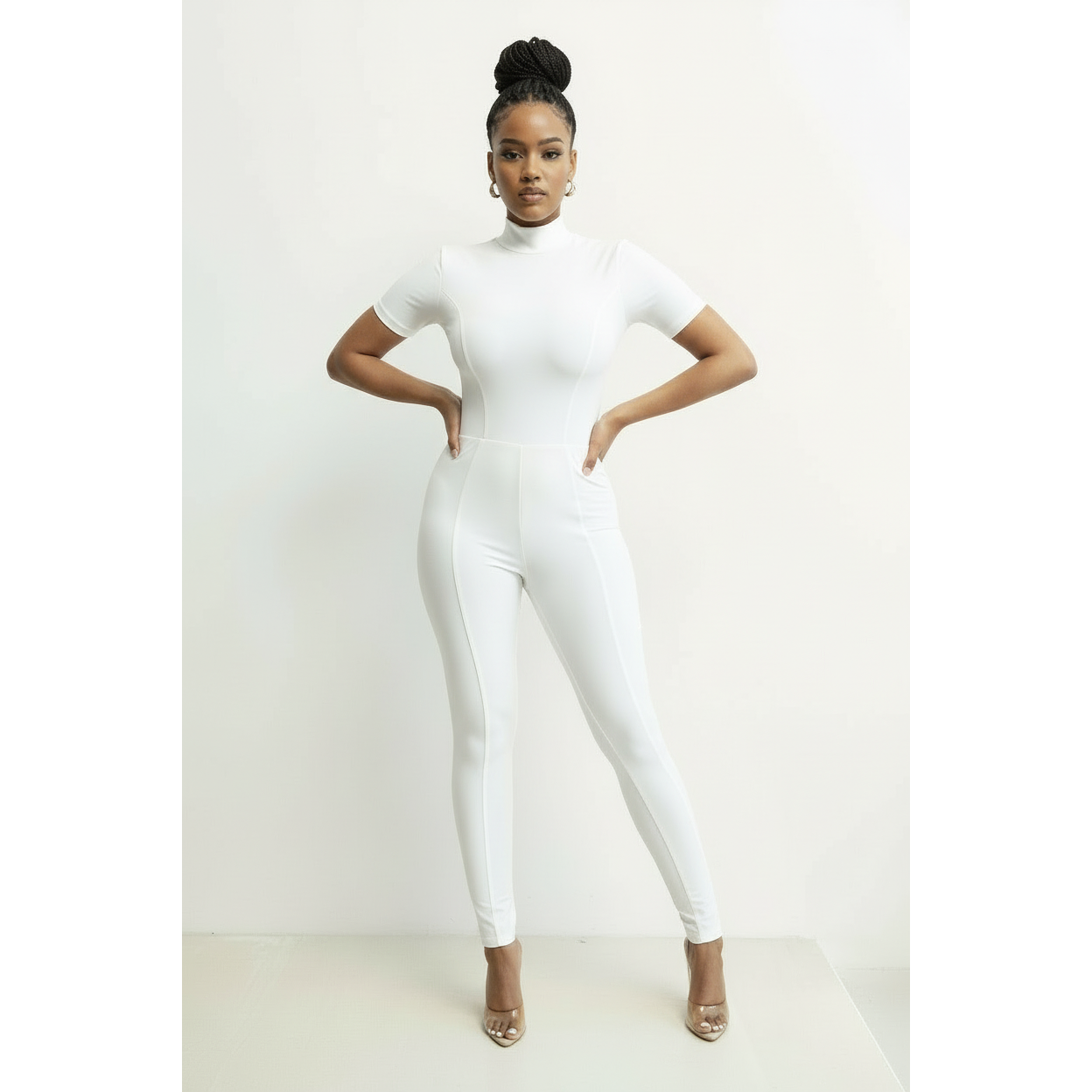 Zipper Short sleeved Bodyglove Jumpsuit