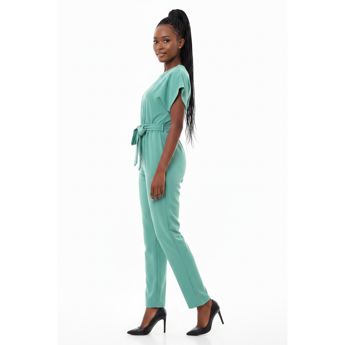 Vintage Fashion Short Sleeve Jumpsuit