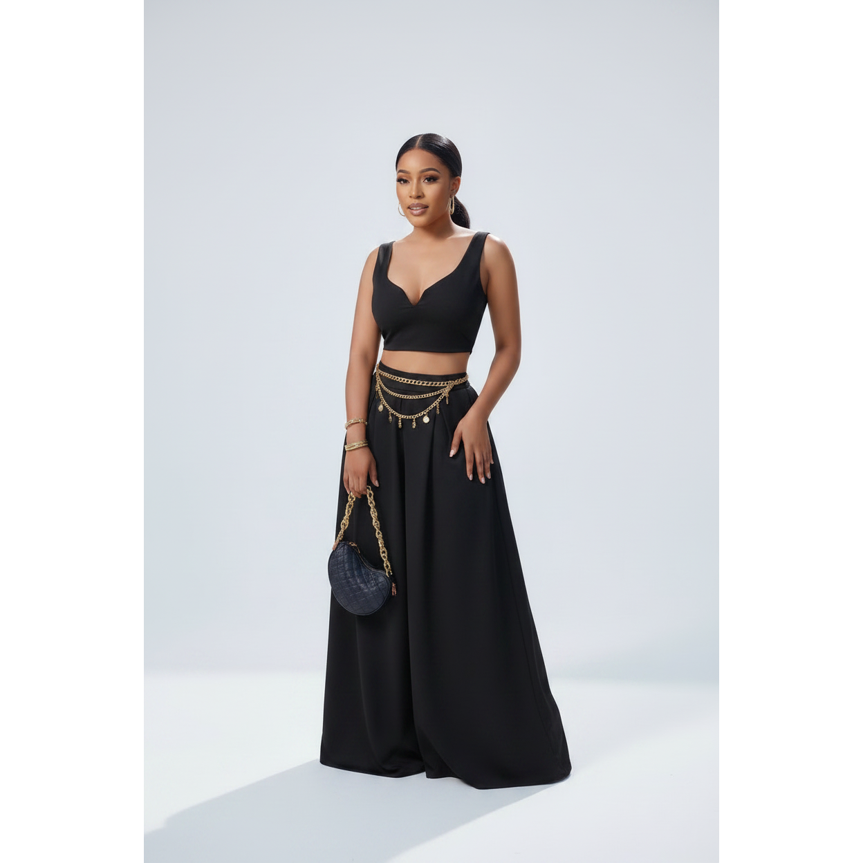 Palazzo Pants and Sleeveless Top Set