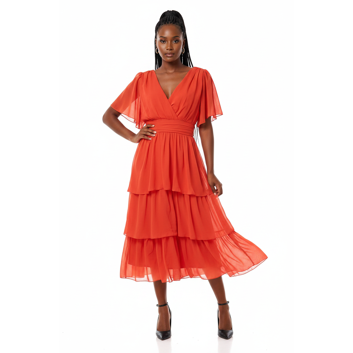 Sexy V-Neck Layer Dress