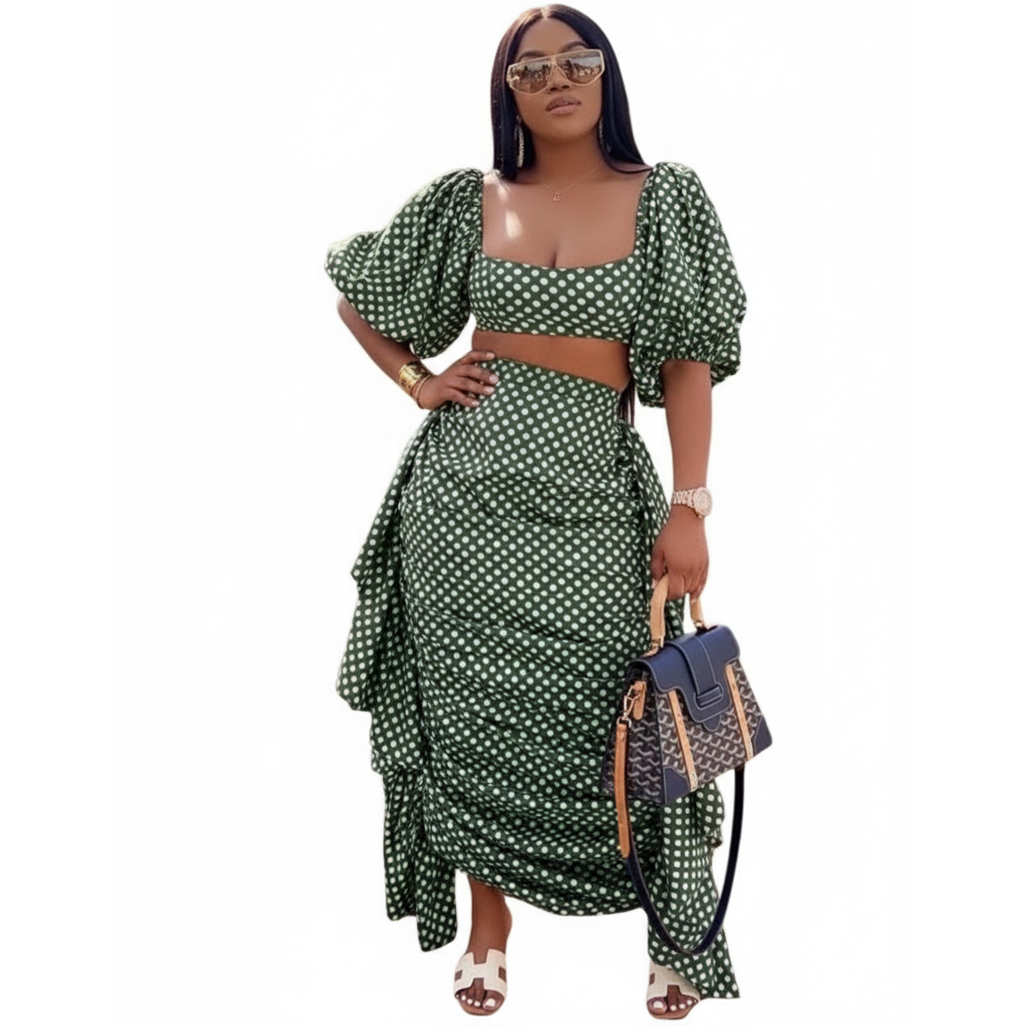 Polka Dot Skirt and Top Set