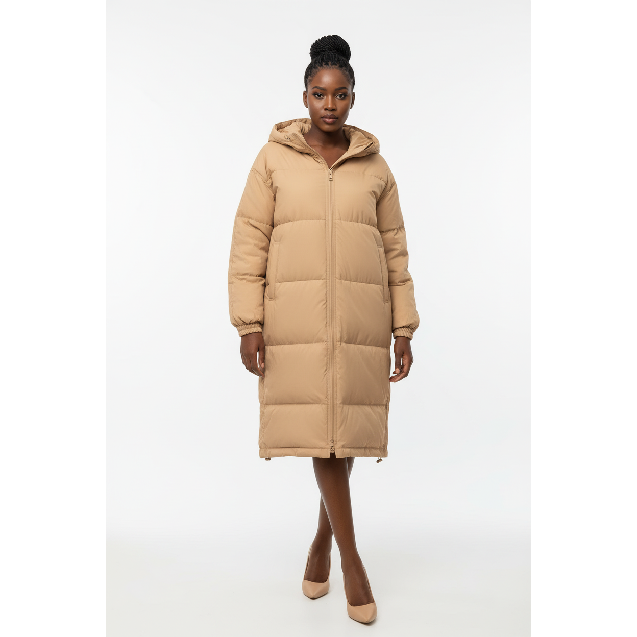 Zipper Long Puffer Jacket
