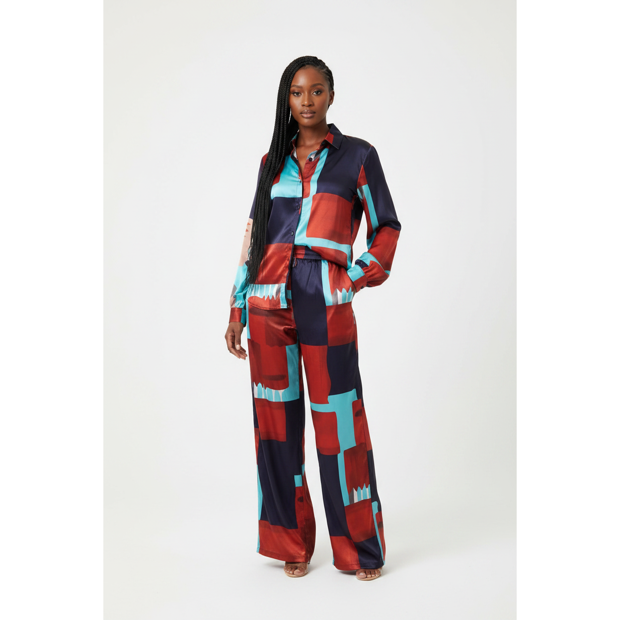 Tie Dye Print Shirt and Pants Set