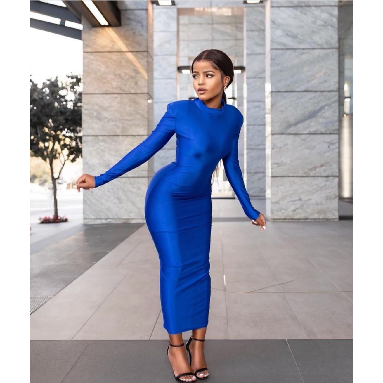 Long Sleeve Long Bodycon Dress