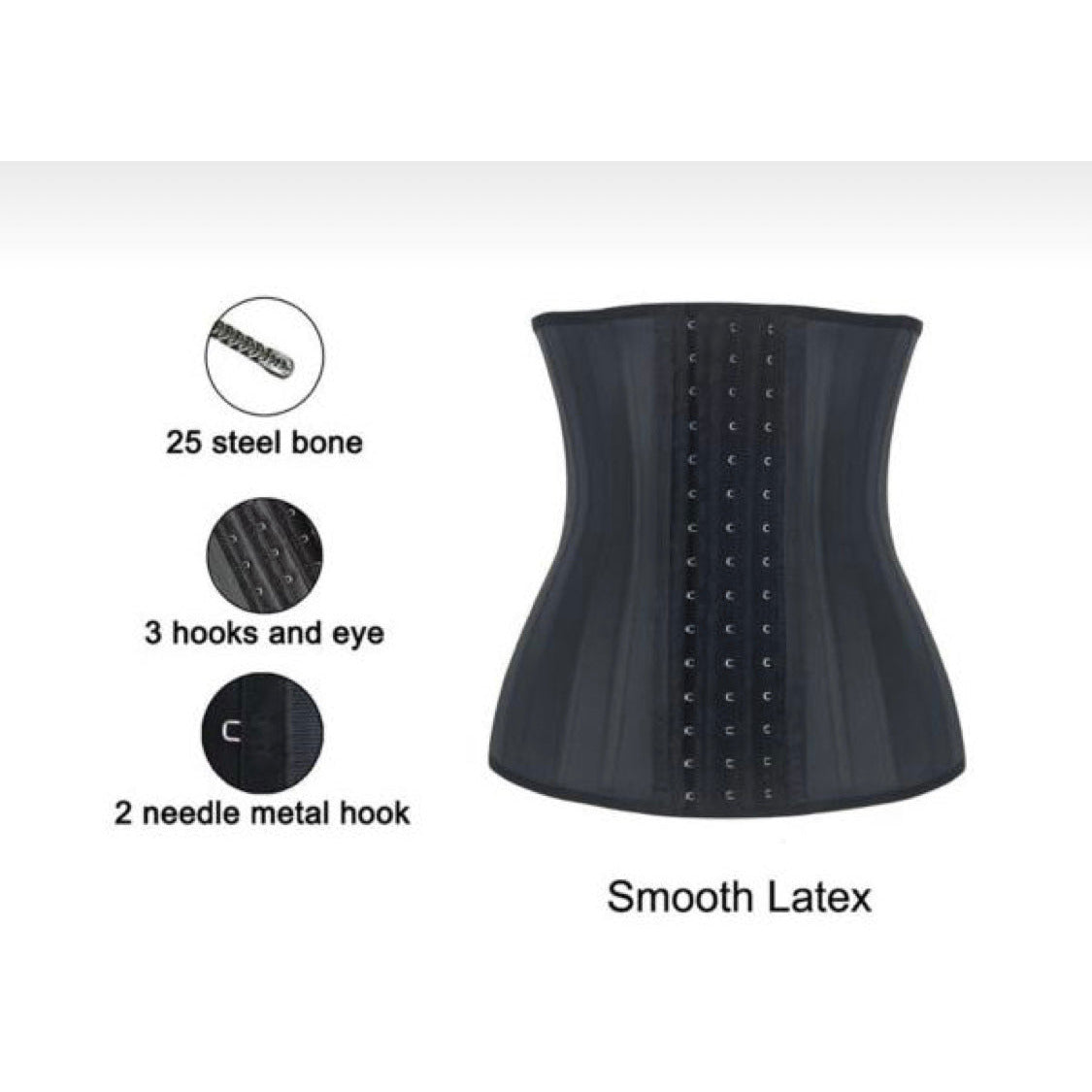 25 Steel Bone Latex Waist Trainer – Tummy Control Shapewear