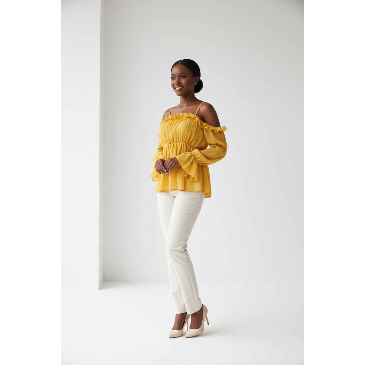 Long Sleeve Off Shoulder Blouse