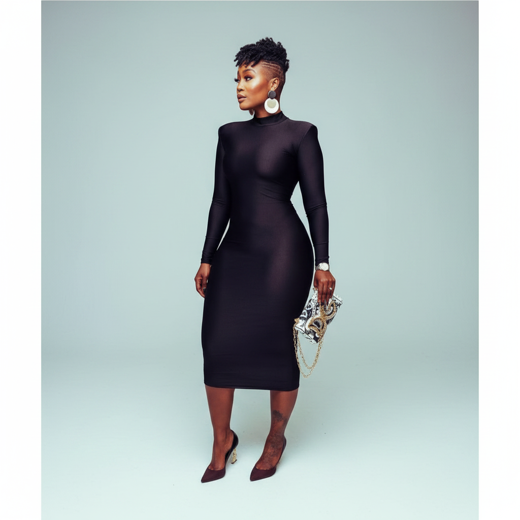 Long Sleeve Long Bodycon Dress