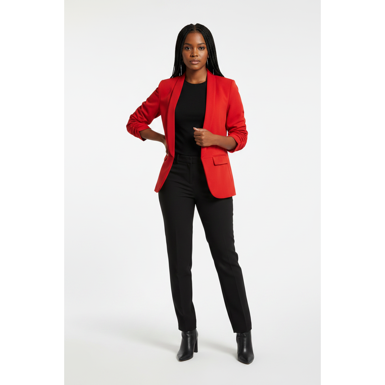 Three Quarter Sleeve Regular Fit Formal Blazer