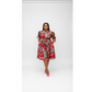 Short Sleeve Round Neck Ankara Dress