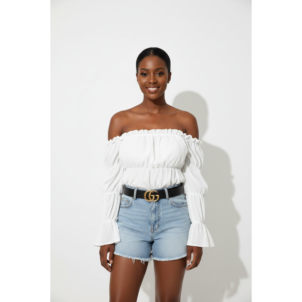 Long Sleeve Off Shoulder Blouse