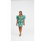 Short Sleeve V-Neck Mini Print Dress