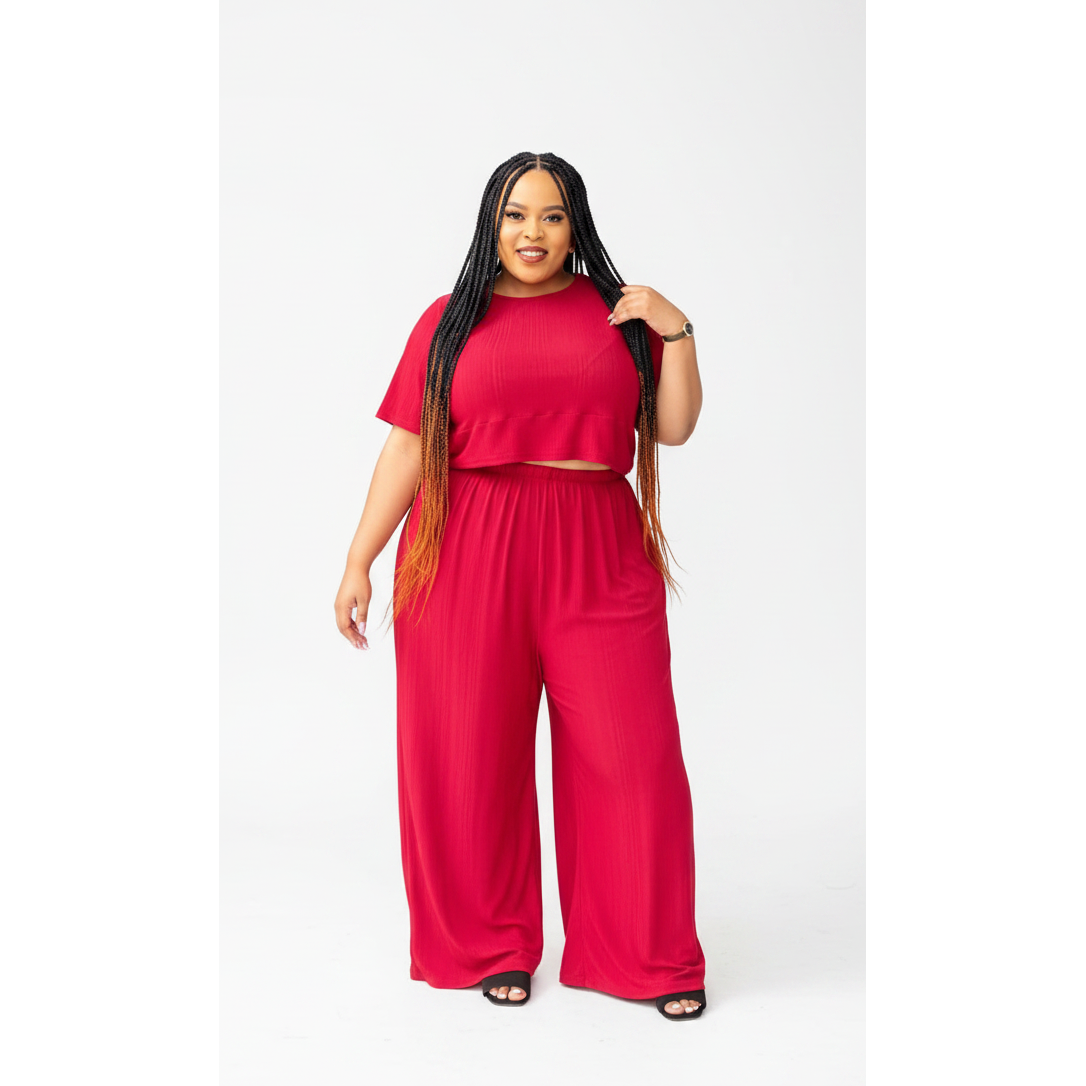 High Waisted Palazzo Pant & Top Set