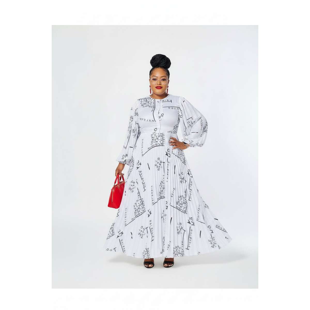 Long Sleeve Flare Maxi Dress