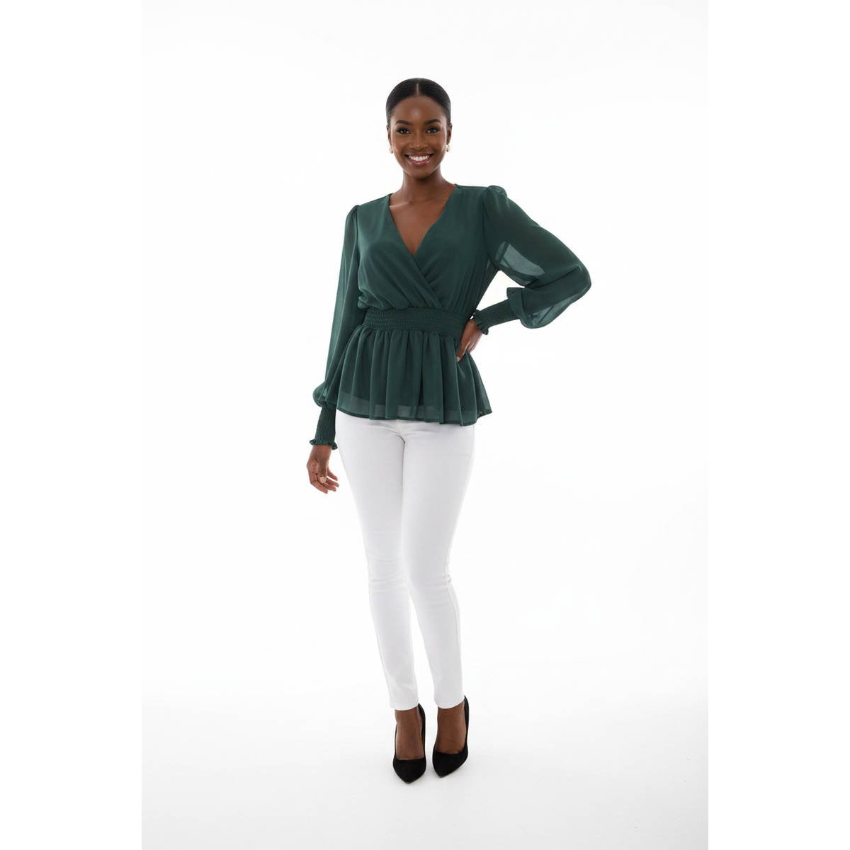 V-Neck Chiffon Blouse