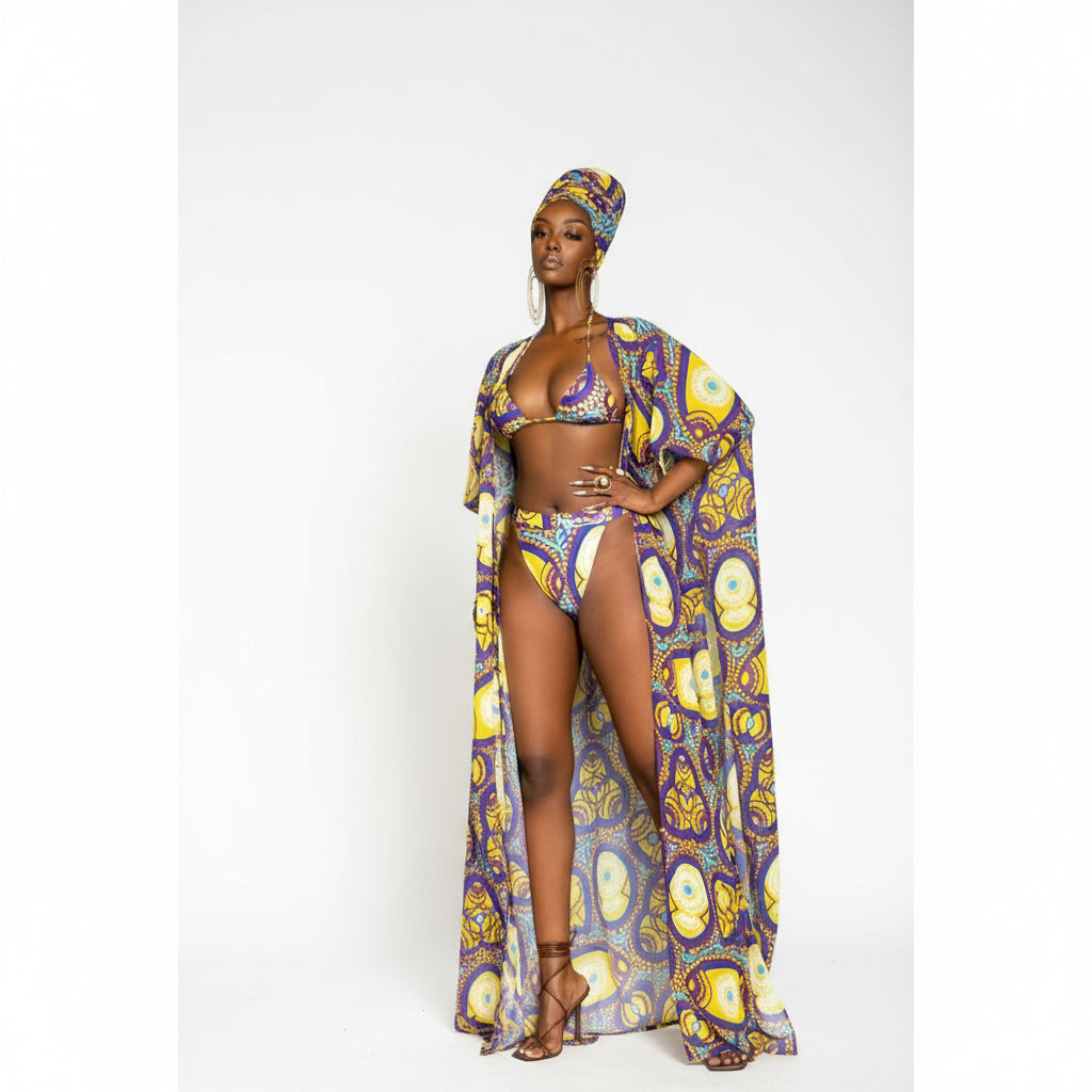 Print 3 piece Bikini Set