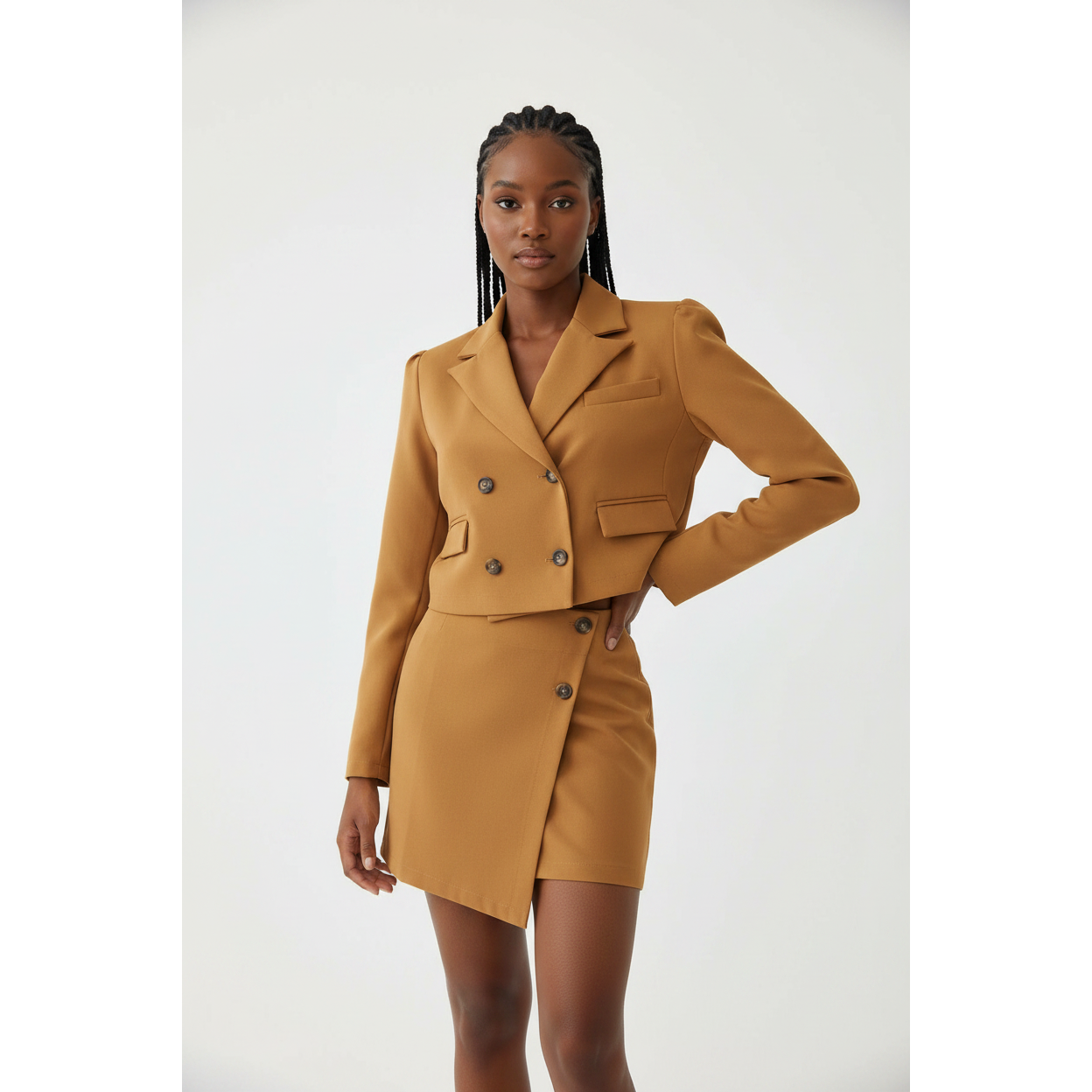 Women's Blazer & Mini Skirt Two-Piece Formal Set