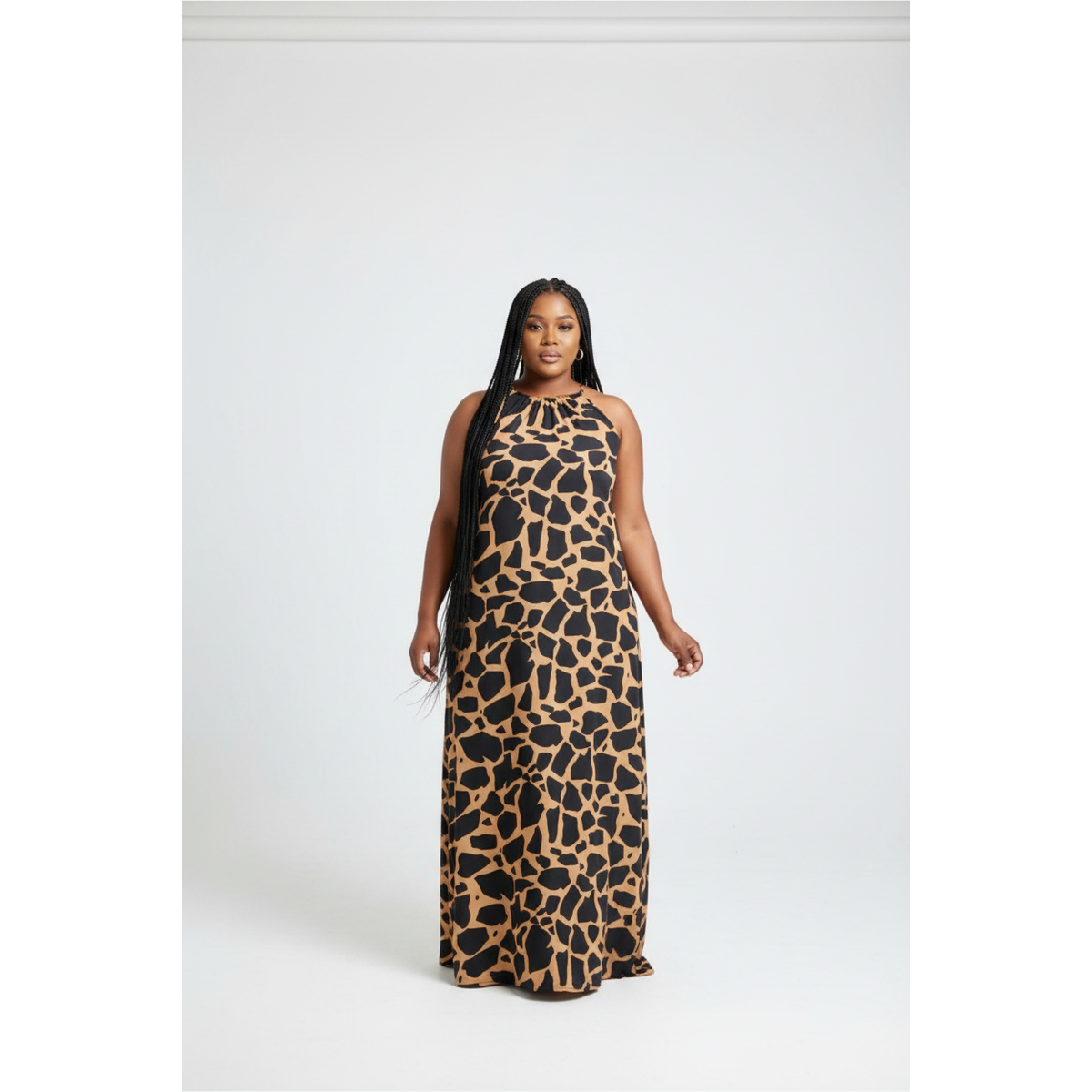 Print Sleeveless Maxi Dress