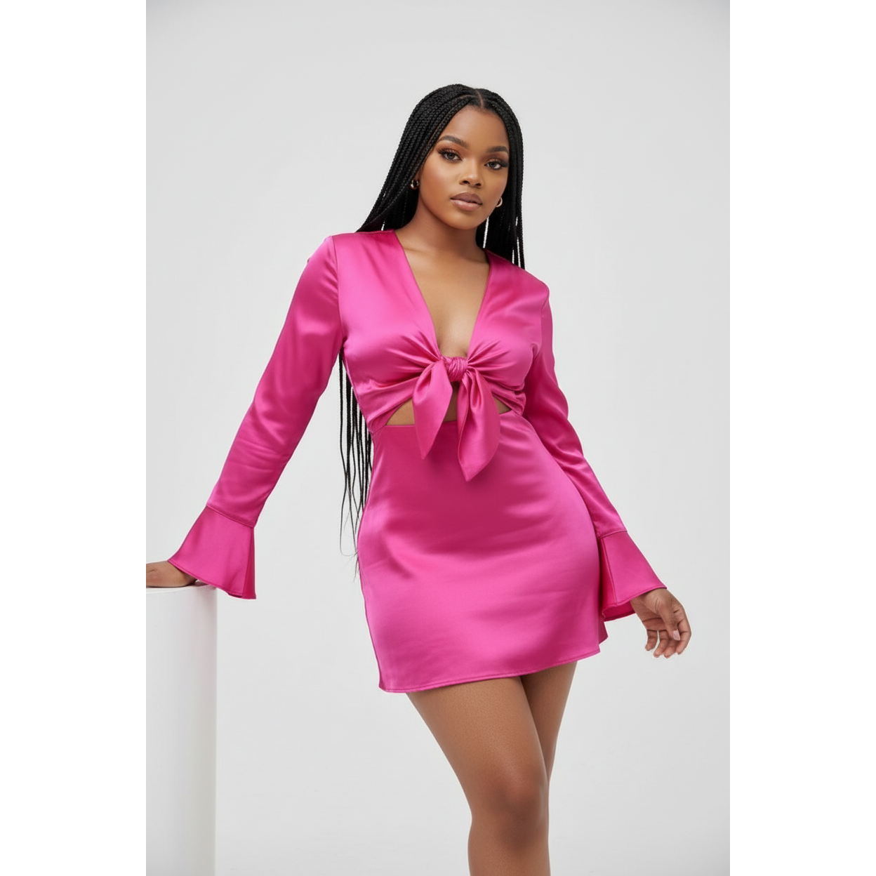 Sexy Long Sleeve Hollow Out Bodycon Dress