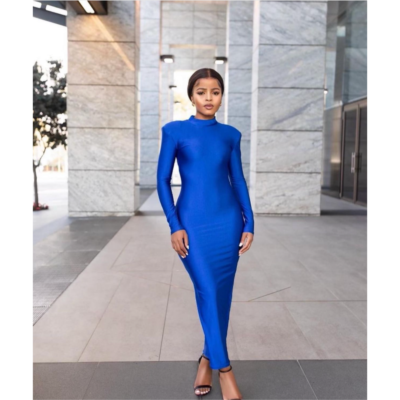 Long Sleeve Long Bodycon Dress