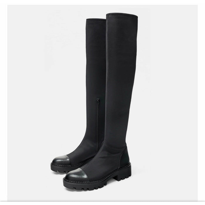 Sock Over The Knee Stretch Boots