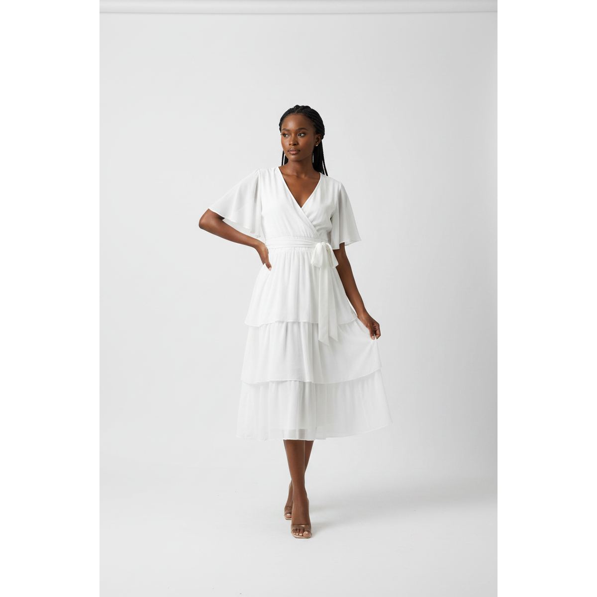 Sexy V-Neck Layer Dress