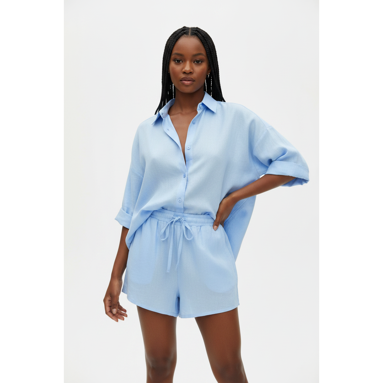 Lounge Wear Tracksuit Shorts Set