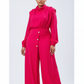 Long-sleeve Palazzo Jumpsuit