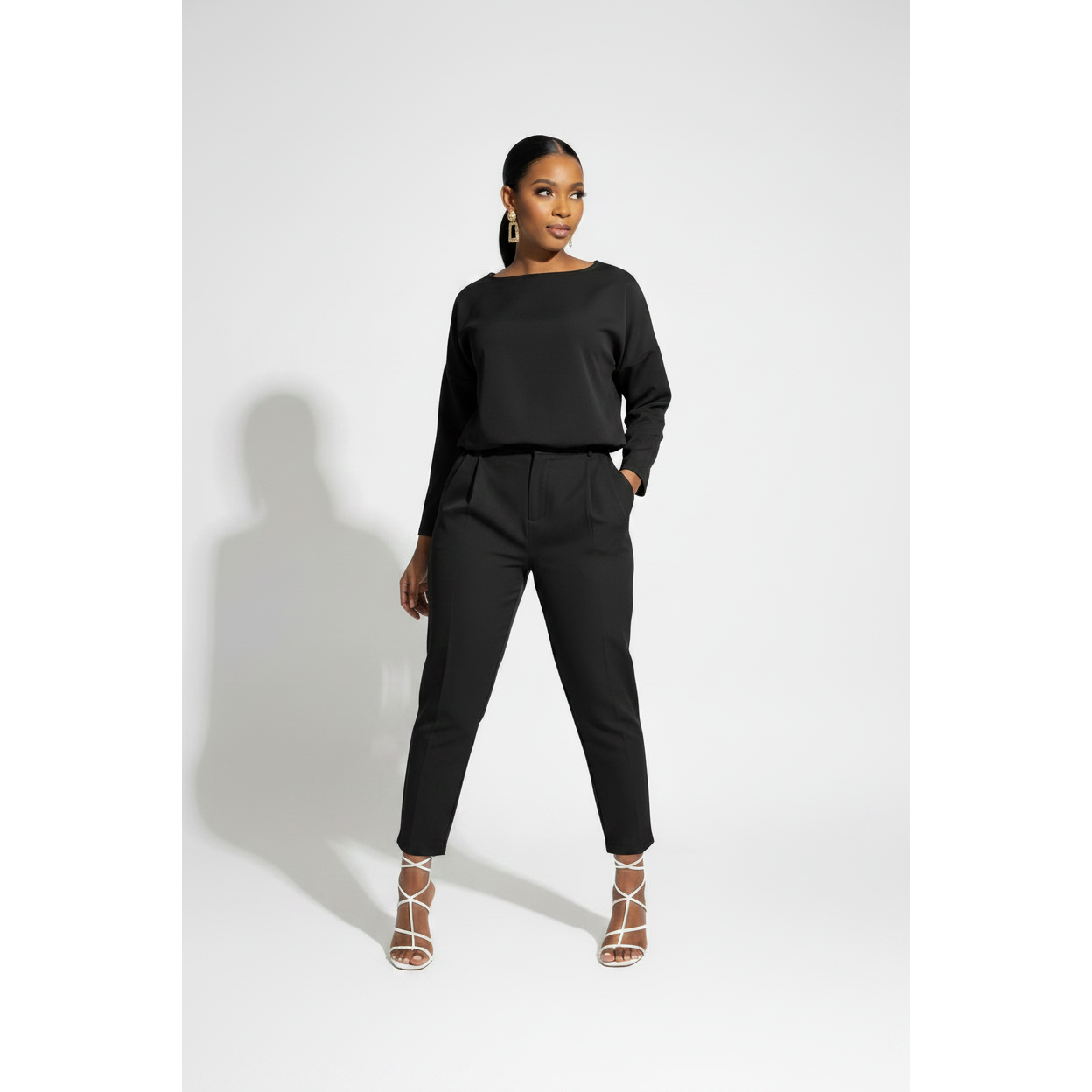 Drawstring pants And Top Mujar Set