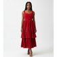 Pleated High Waist Solid Color Dress