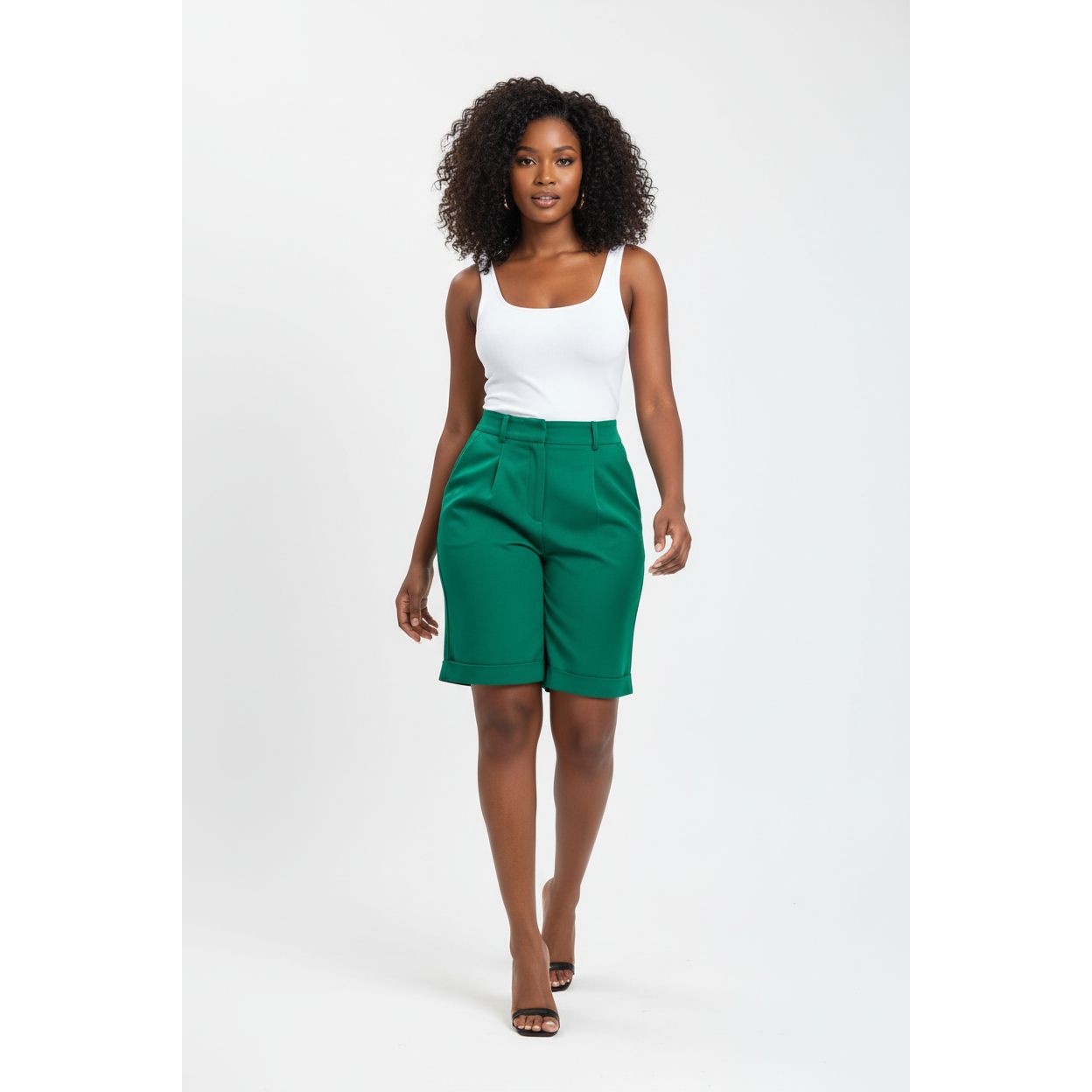 High-Waisted Formal Short Pant