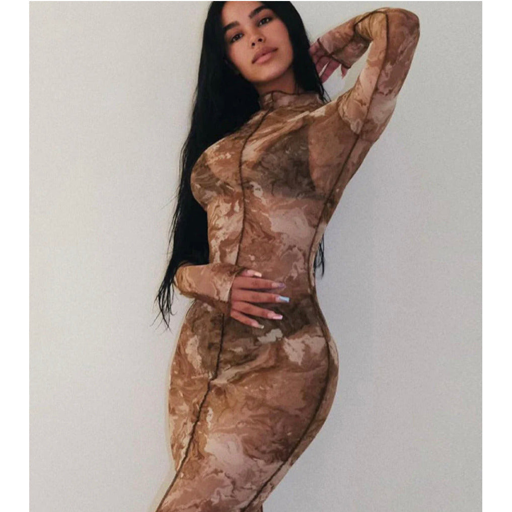 Mesh see-through bodycon dress – YELLOW SUB TRADING
