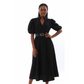 V-Neck Short Sleeve Plus-Size Dress